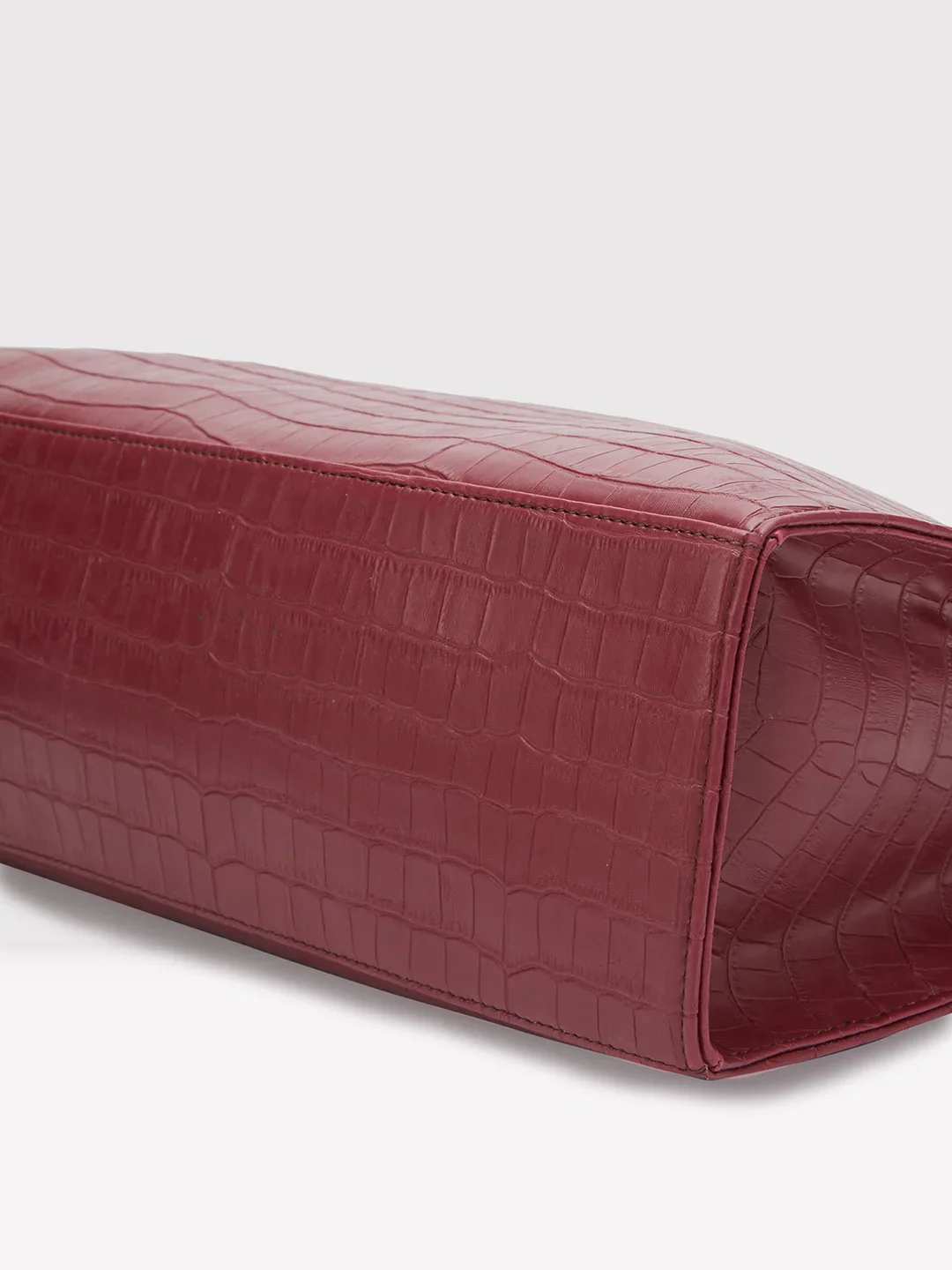 Caprese Westwood Croco Medium Maroon Tote Bag - Image 5