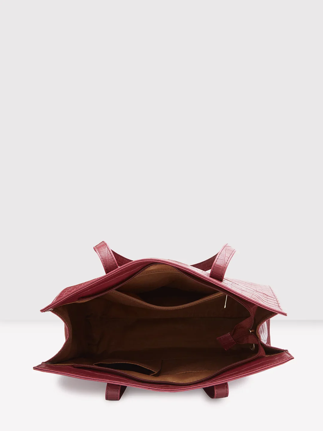 Caprese Westwood Croco Medium Maroon Tote Bag - Image 9