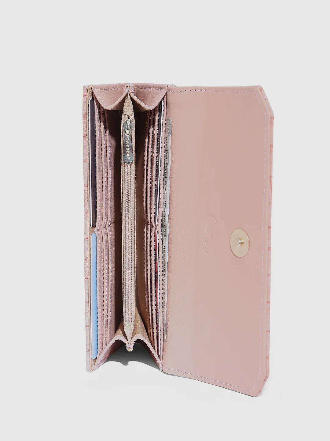 Caprese Wila Medium Dark Pink Flapover Wallet - Image 10