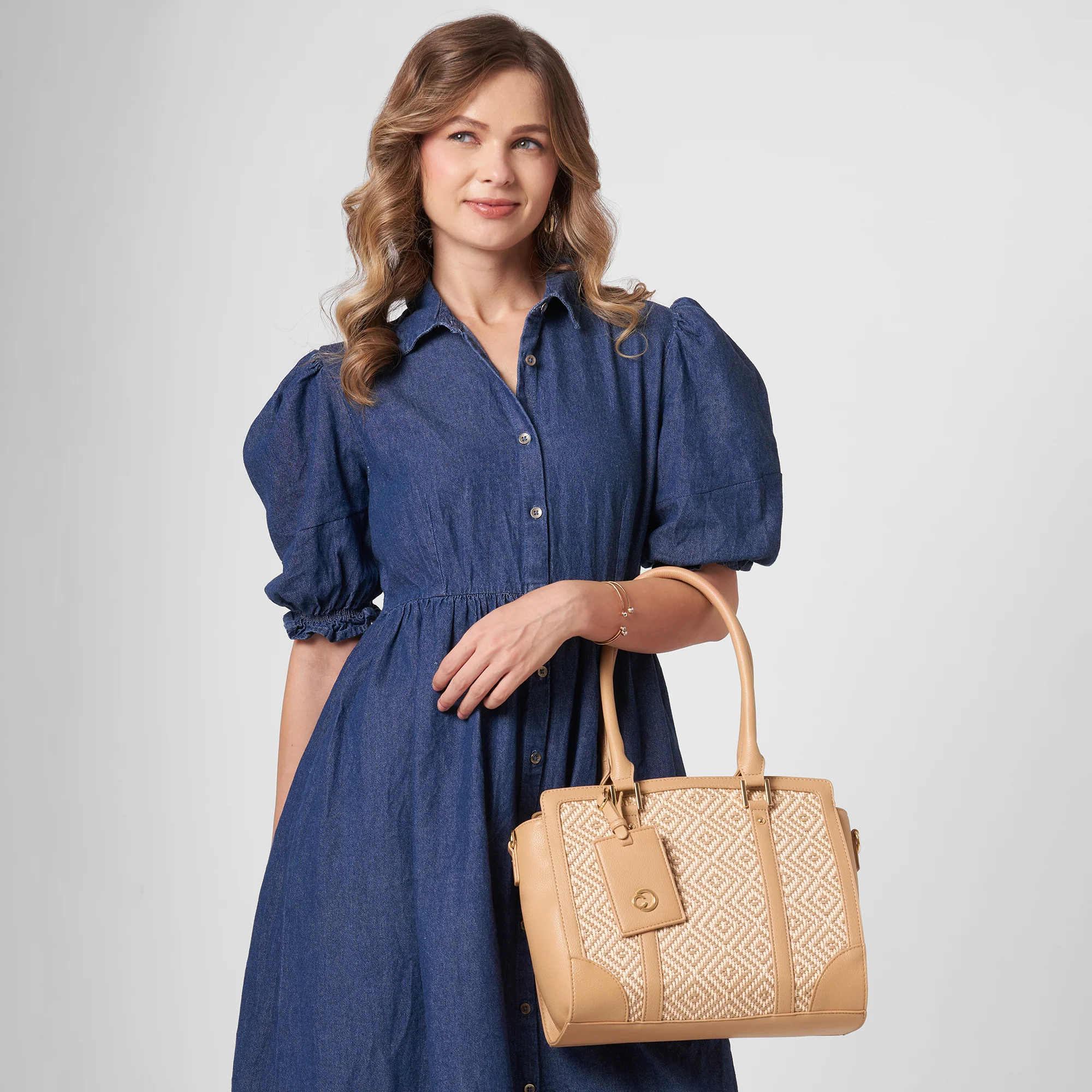 Caprese  Wind Large Mocha Mousse Satchel Bag - Image 2
