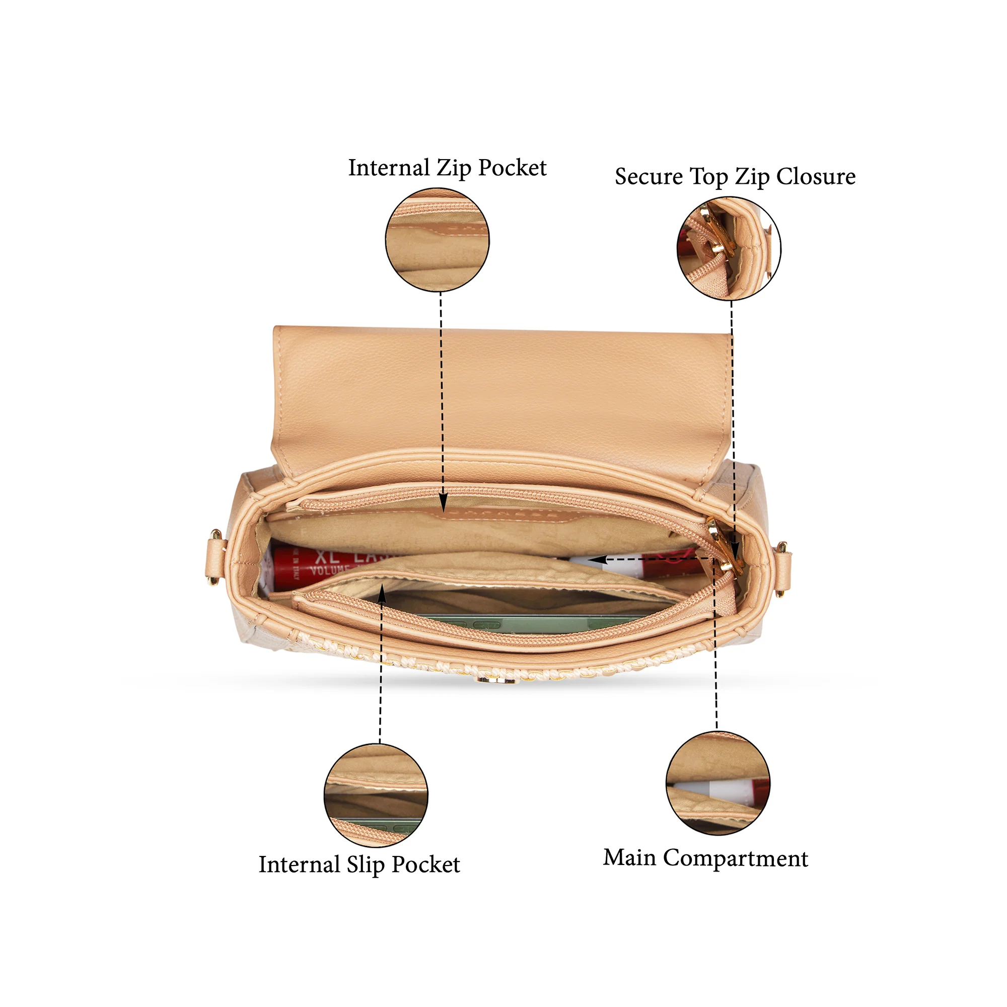 Caprese  Wind Small Mocha Mousse Satchel Bag - Image 7