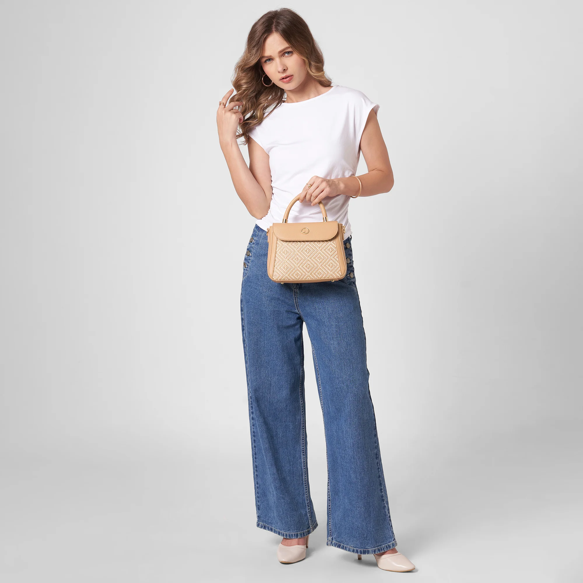 Caprese  Wind Small Mocha Mousse Satchel Bag - Image 9