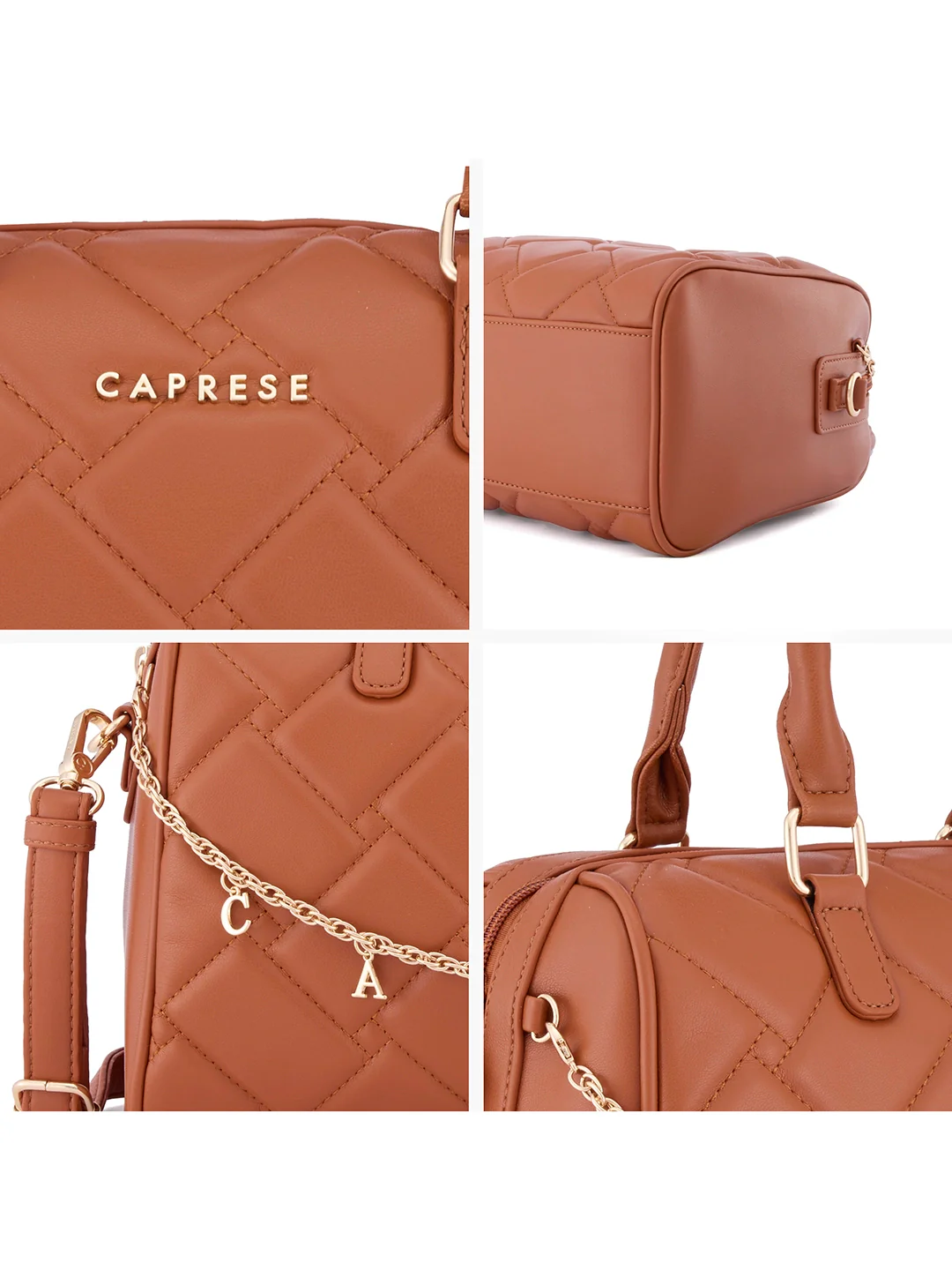 Caprese Winter Large Tan Satchel Bag - Image 7