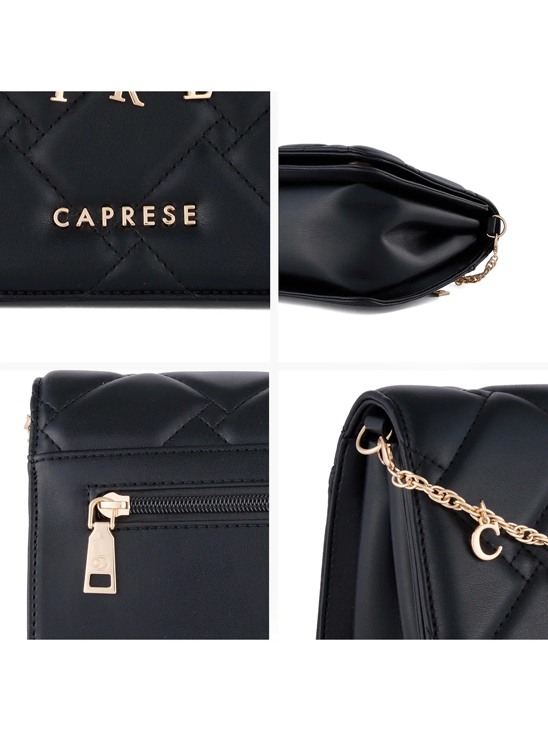 Caprese Winter Medium Black Sling Bag - Image 7