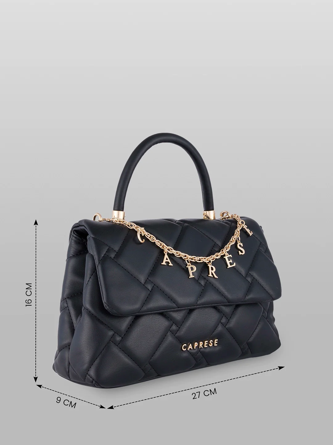 Caprese Winter Small Black Satchel Bag - Image 5