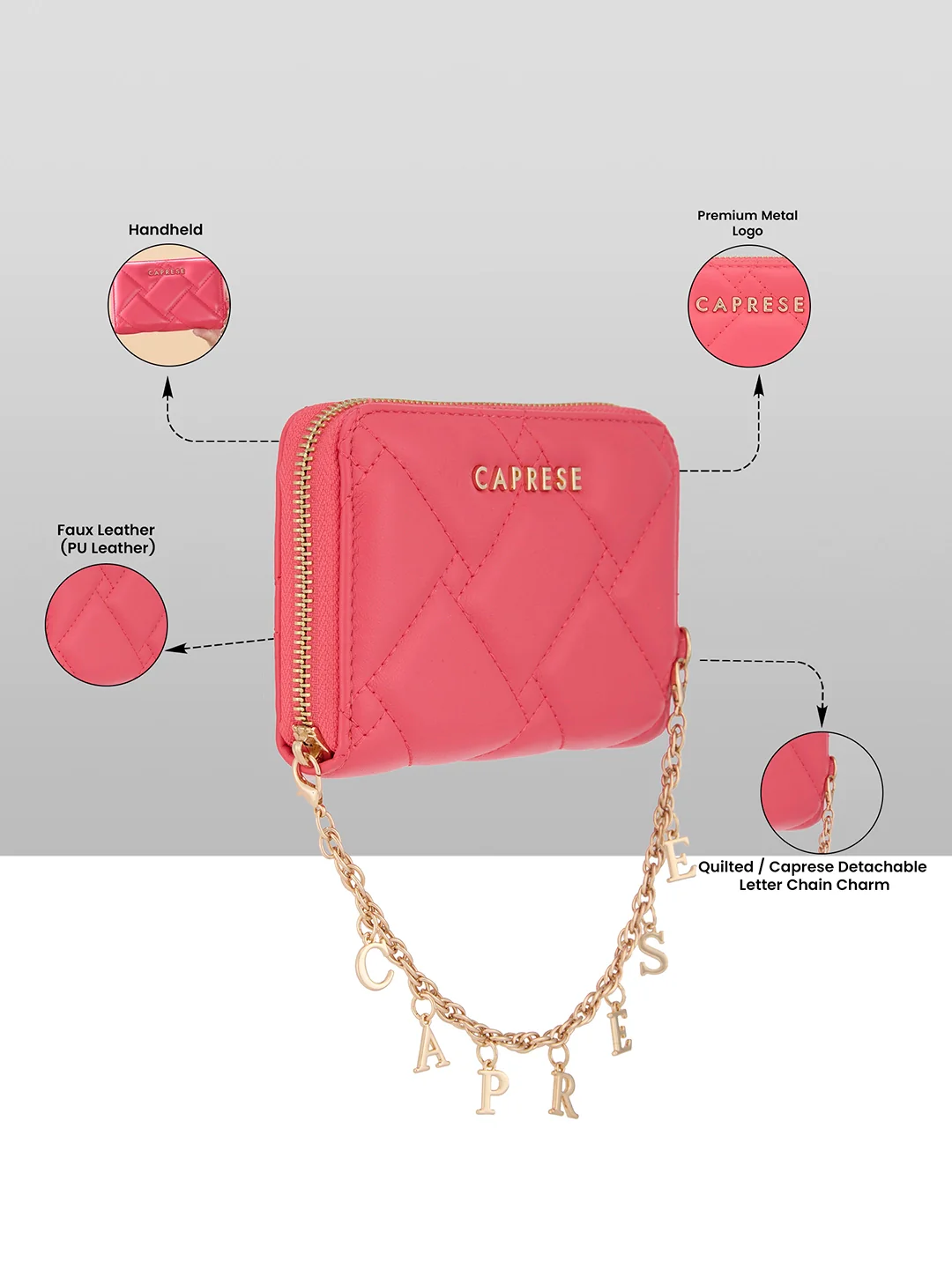 Caprese Winter Small Fuchsia Wallet - Image 3