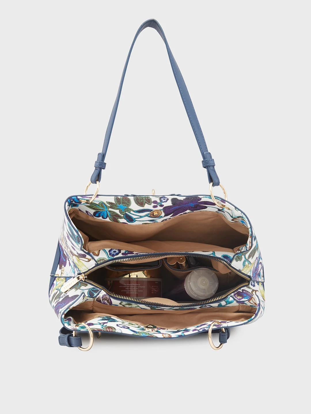 Caprese Wren Large Blue Satchel Bag - Image 14