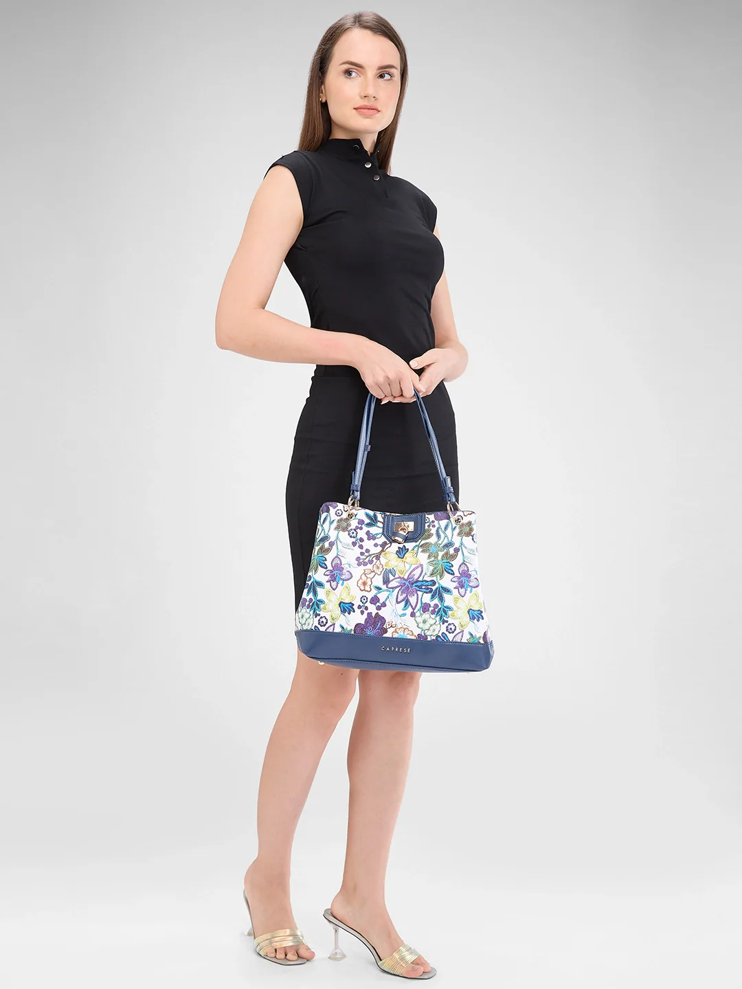 Caprese Wren Large Blue Satchel Bag - Image 7