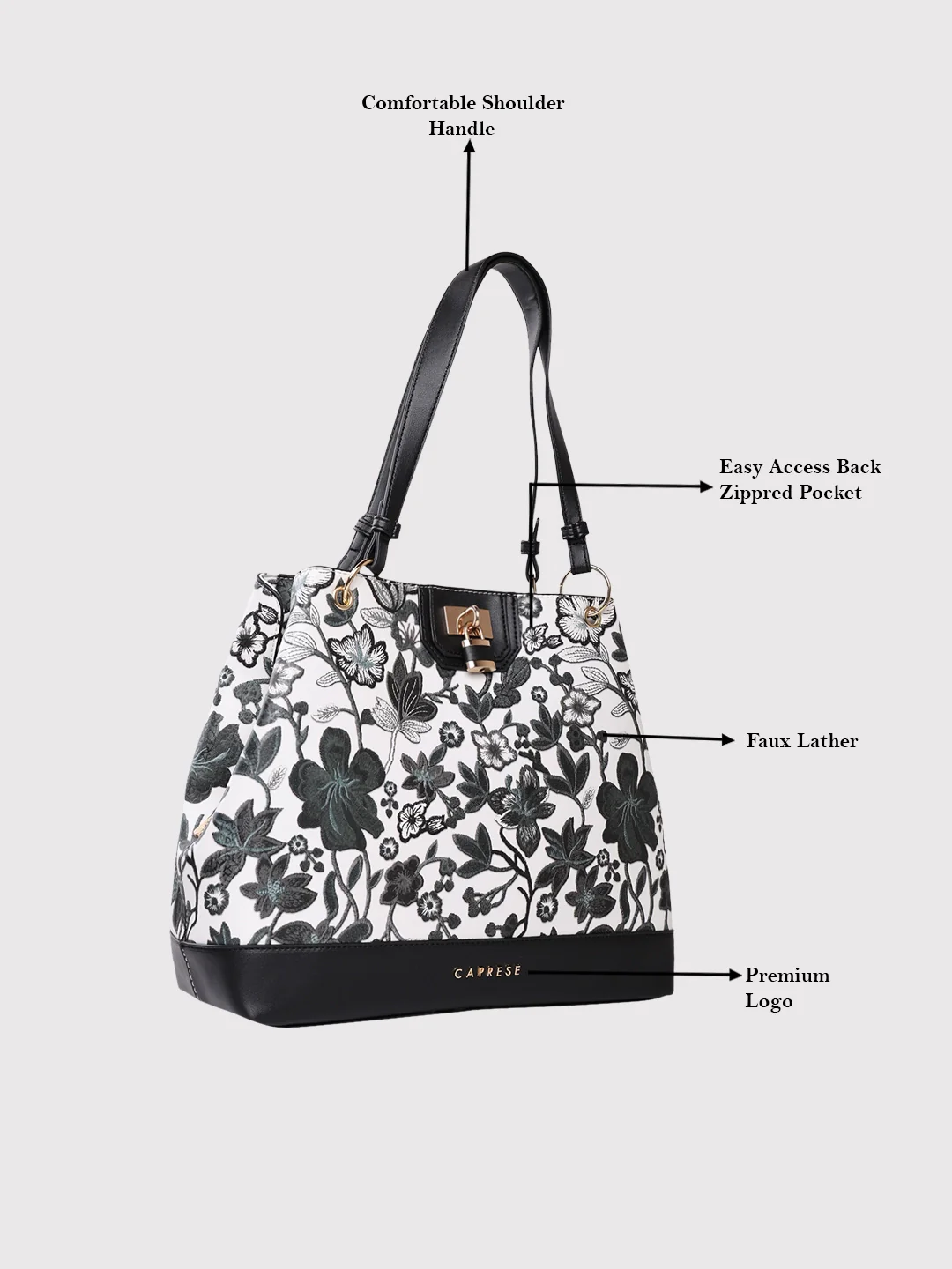 Caprese Wren Large Grey Satchel Bag - Image 5