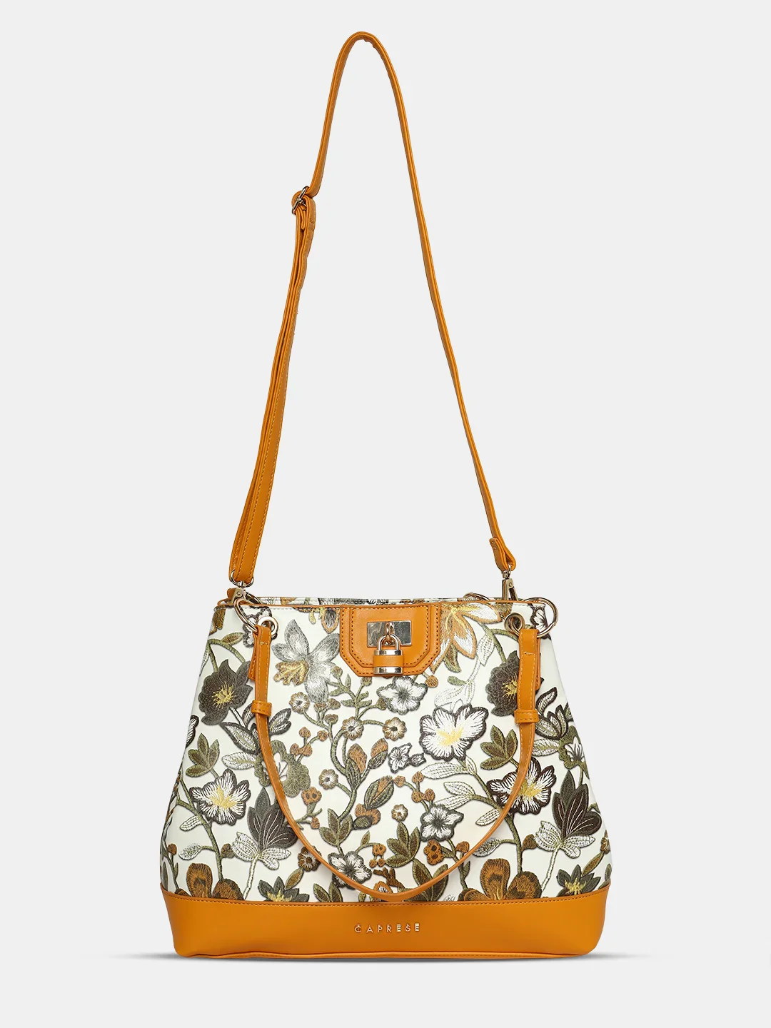 Caprese Wren Large Ochre Satchel Bag - Image 3