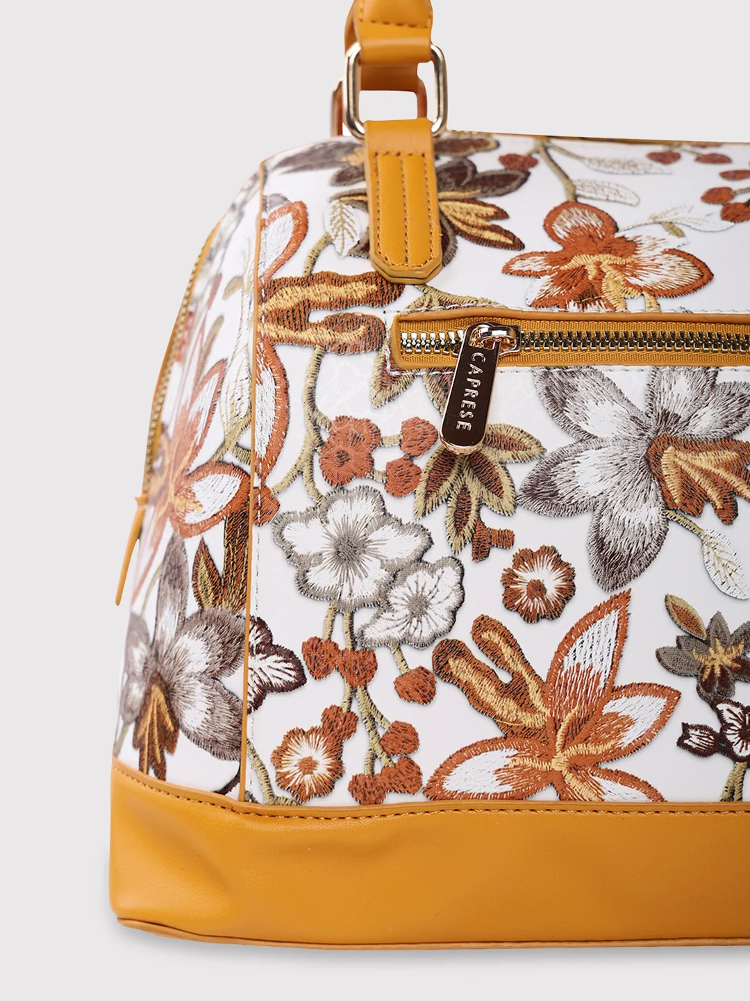 Caprese Wren Medium Ochre Satchel Bag - Image 13