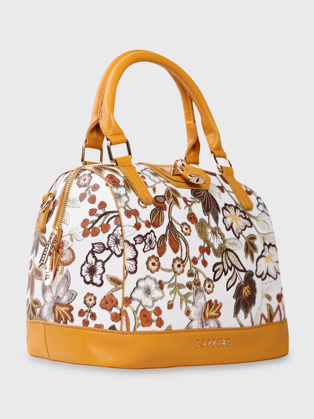 Caprese Wren Medium Ochre Satchel Bag - Image 5