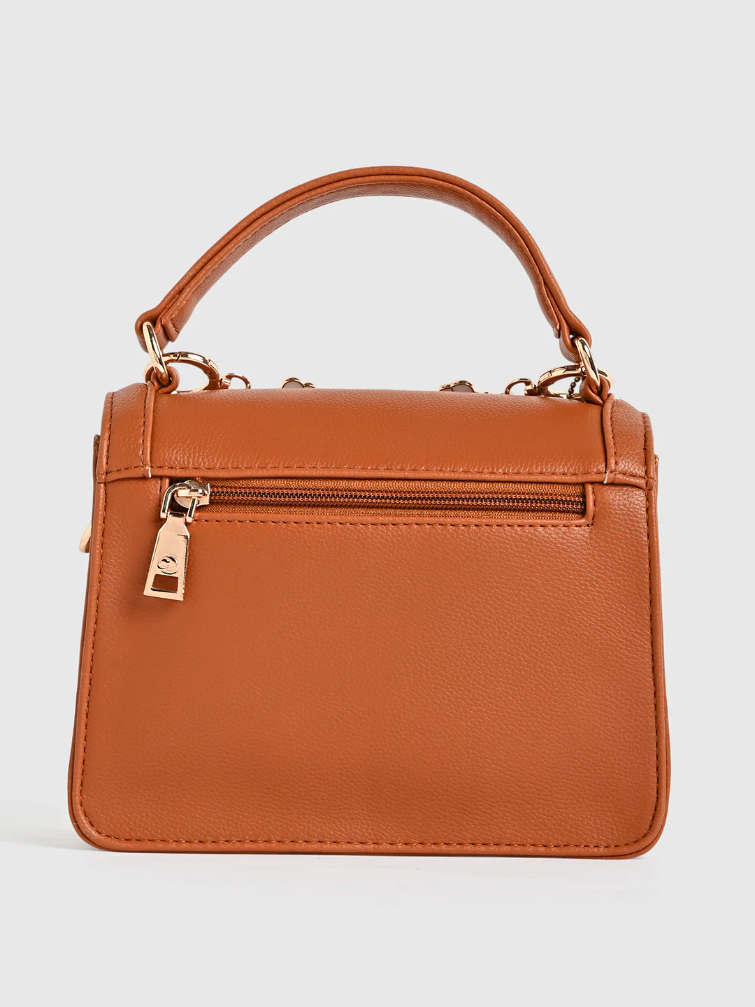 Caprese X Emily in Paris Tiara Small Tan Satchel Bag - Image 5