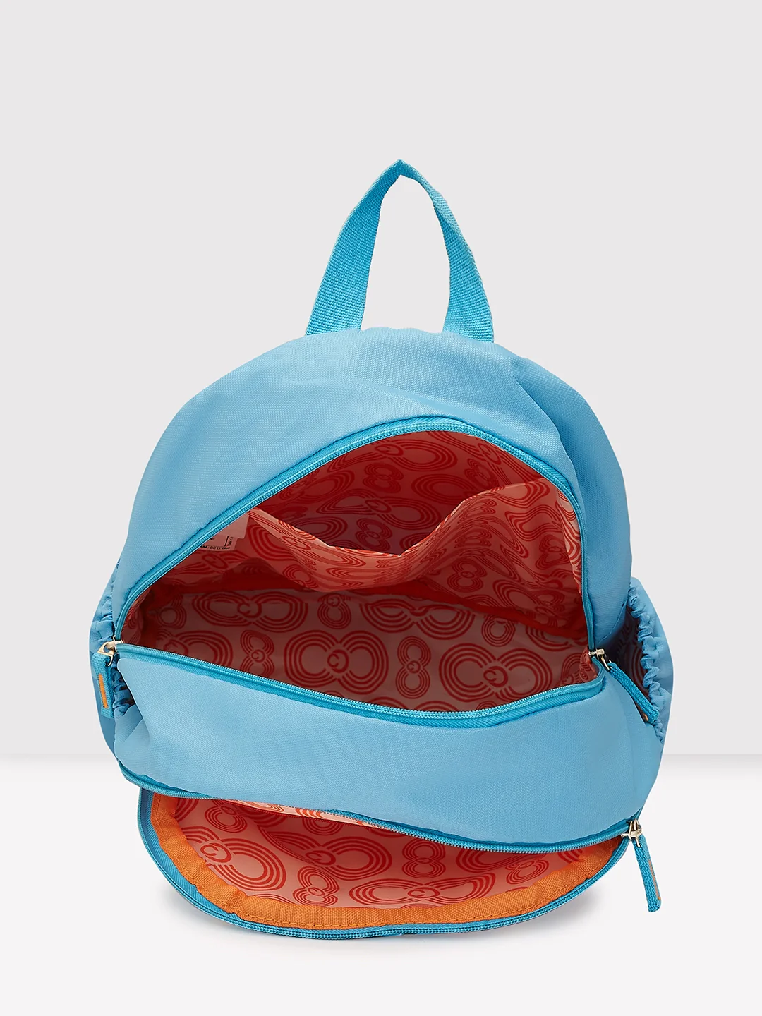 Caprese Xenia Medium Light Blue Printed Backpack - Image 6