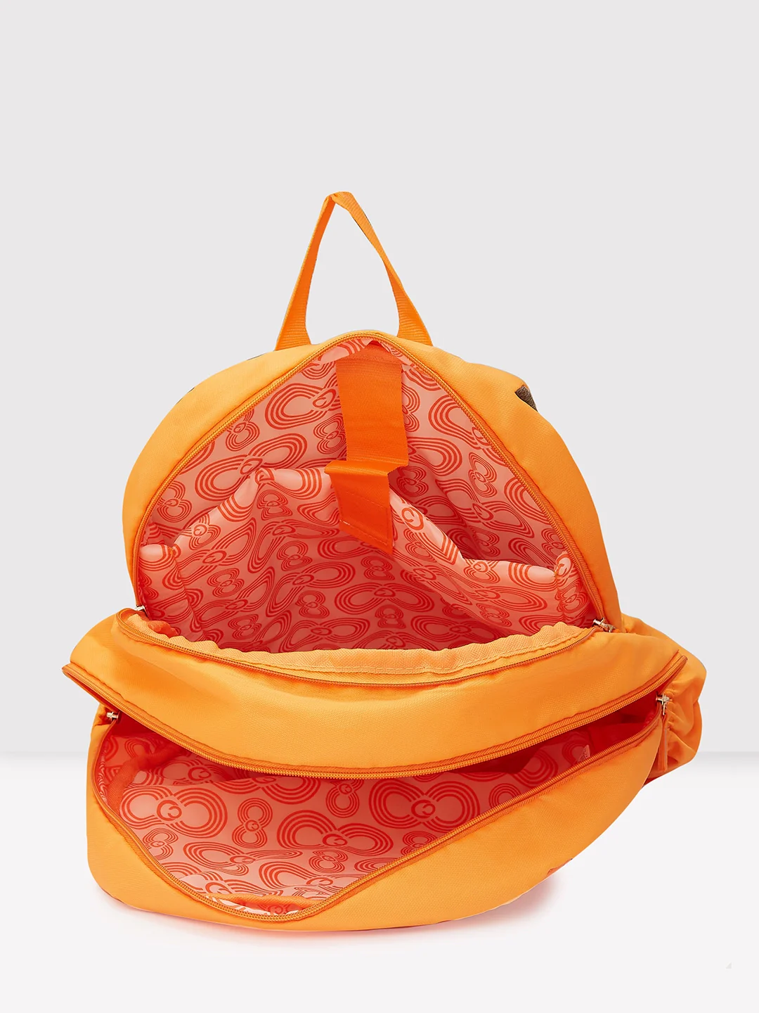 Caprese Xenia X Large Printed Orange Laptop Backpack - Image 6