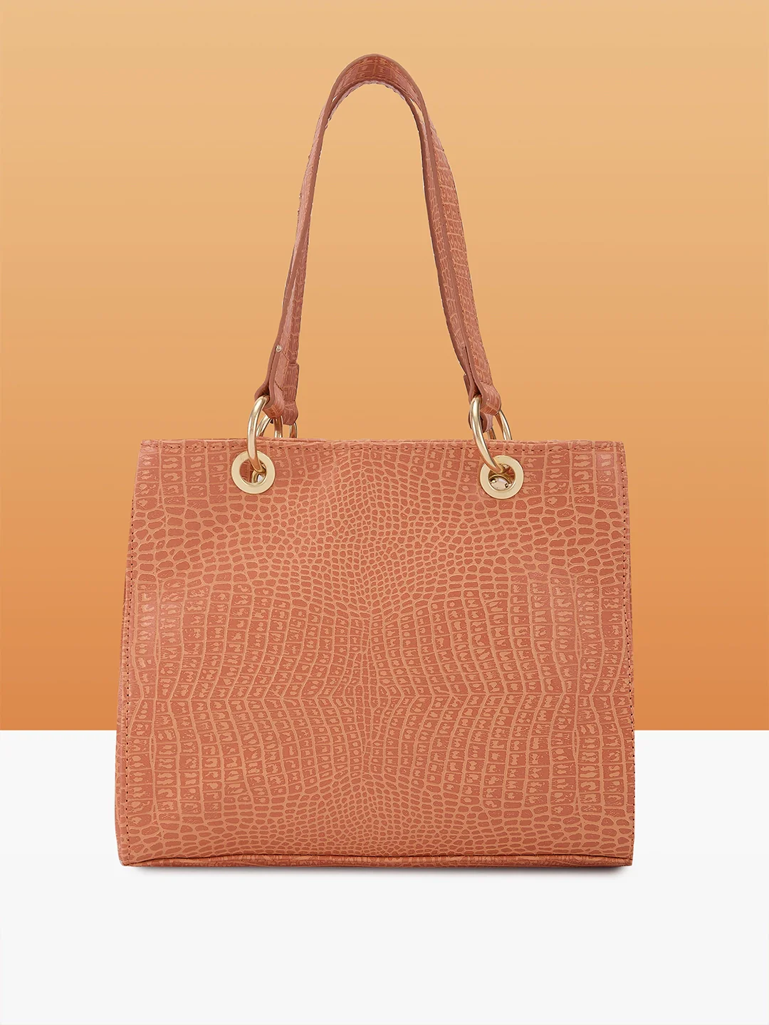 Caprese Yemi Small Orange Satchel Bag - Image 3