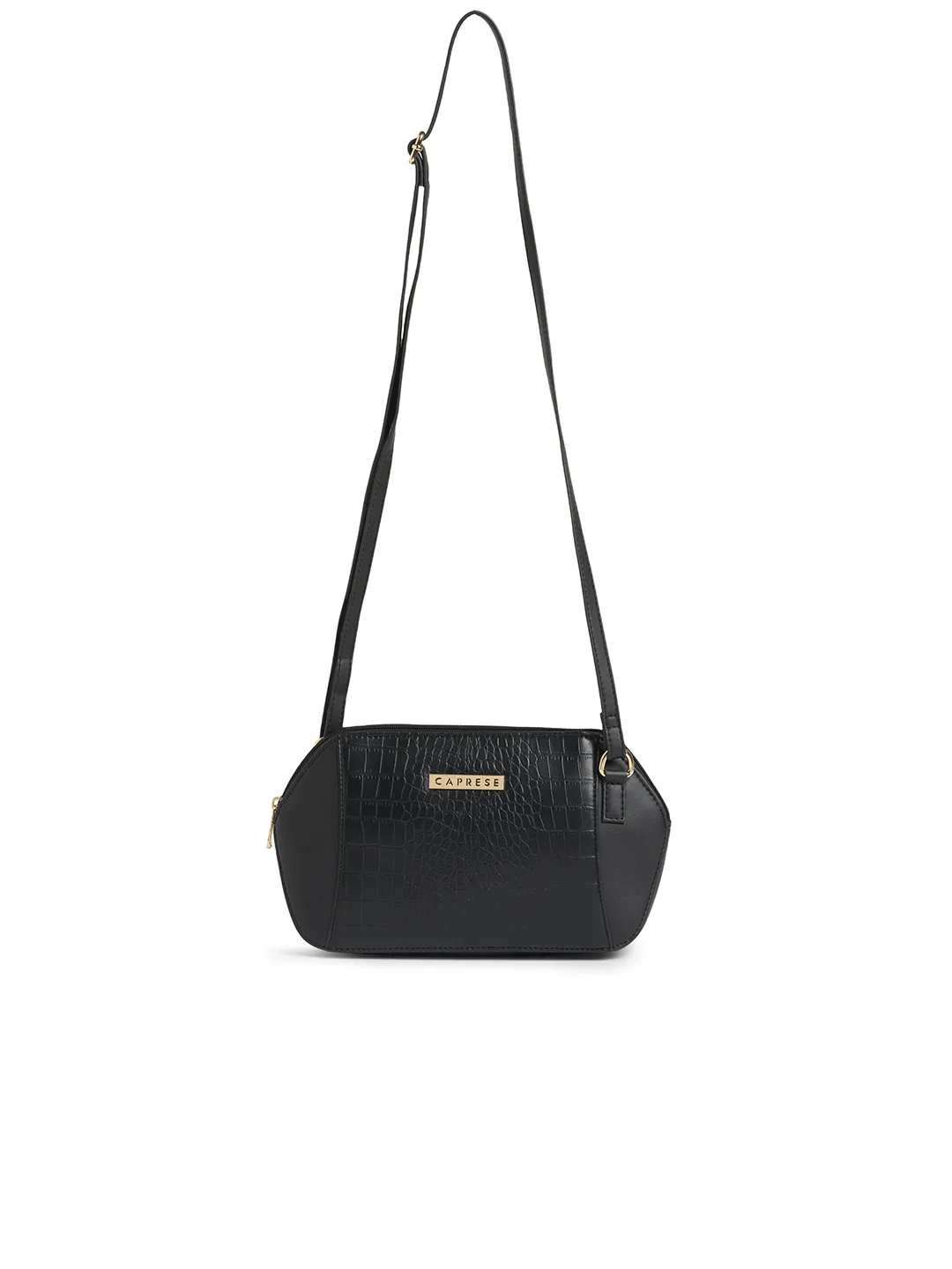 Caprese York Small Black Sling Bag