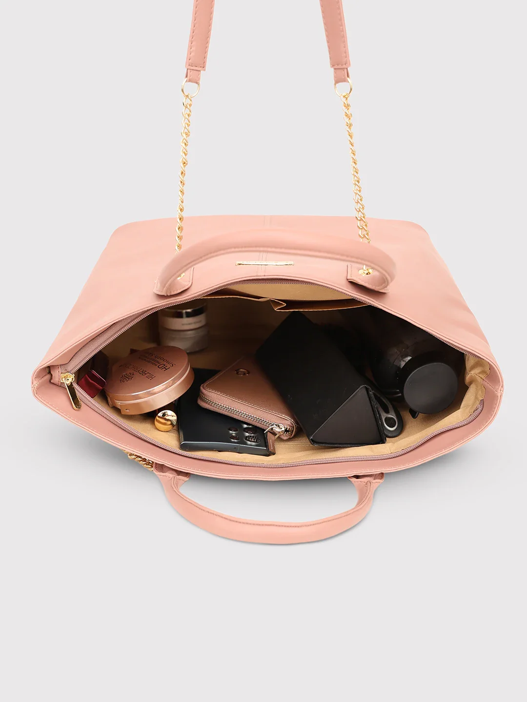 Caprese Yura Medium Soft Pink Tote Bag - Image 9