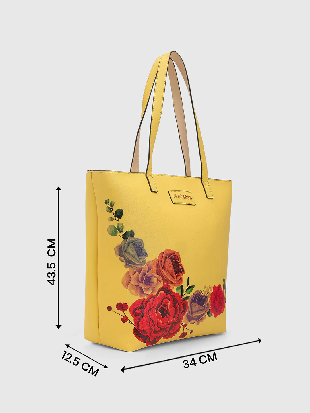 Caprese Zaria Large Light Yellow Tote Bag - Image 9