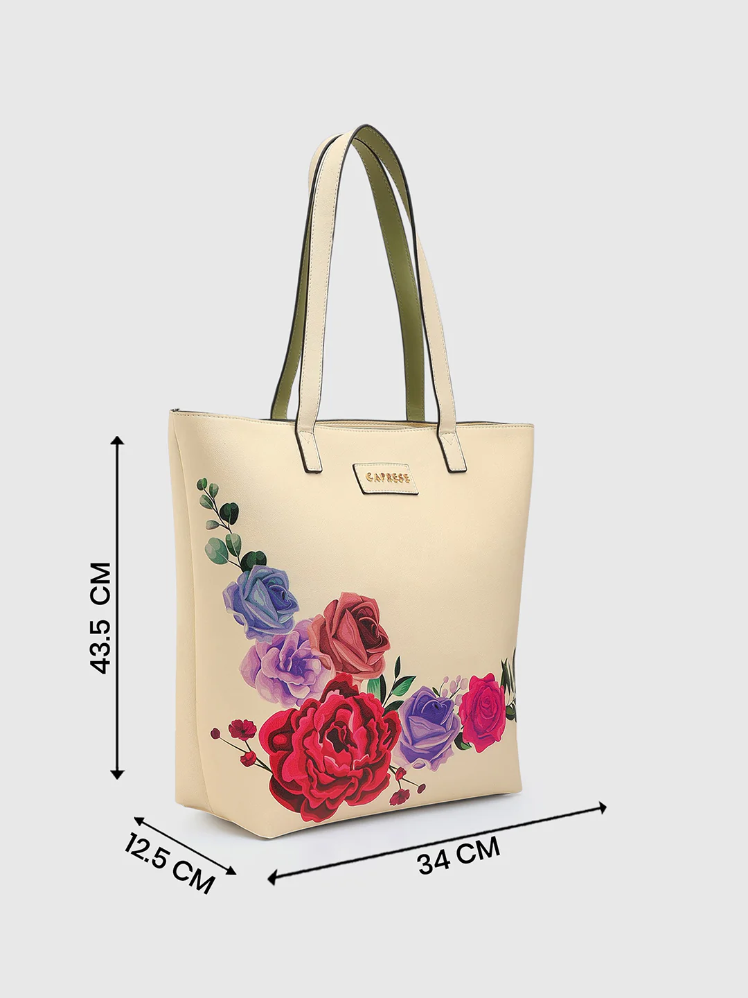 Caprese Zaria Large Off White Tote Bag - Image 10
