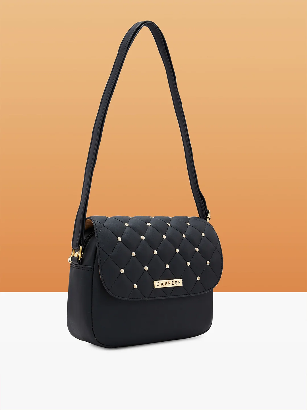 Caprese Zesty Medium Black Sling Bag - Image 6