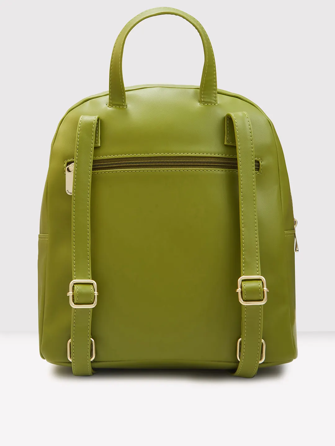 Caprese Zeta Quilted Large Olive Backpack - Image 4