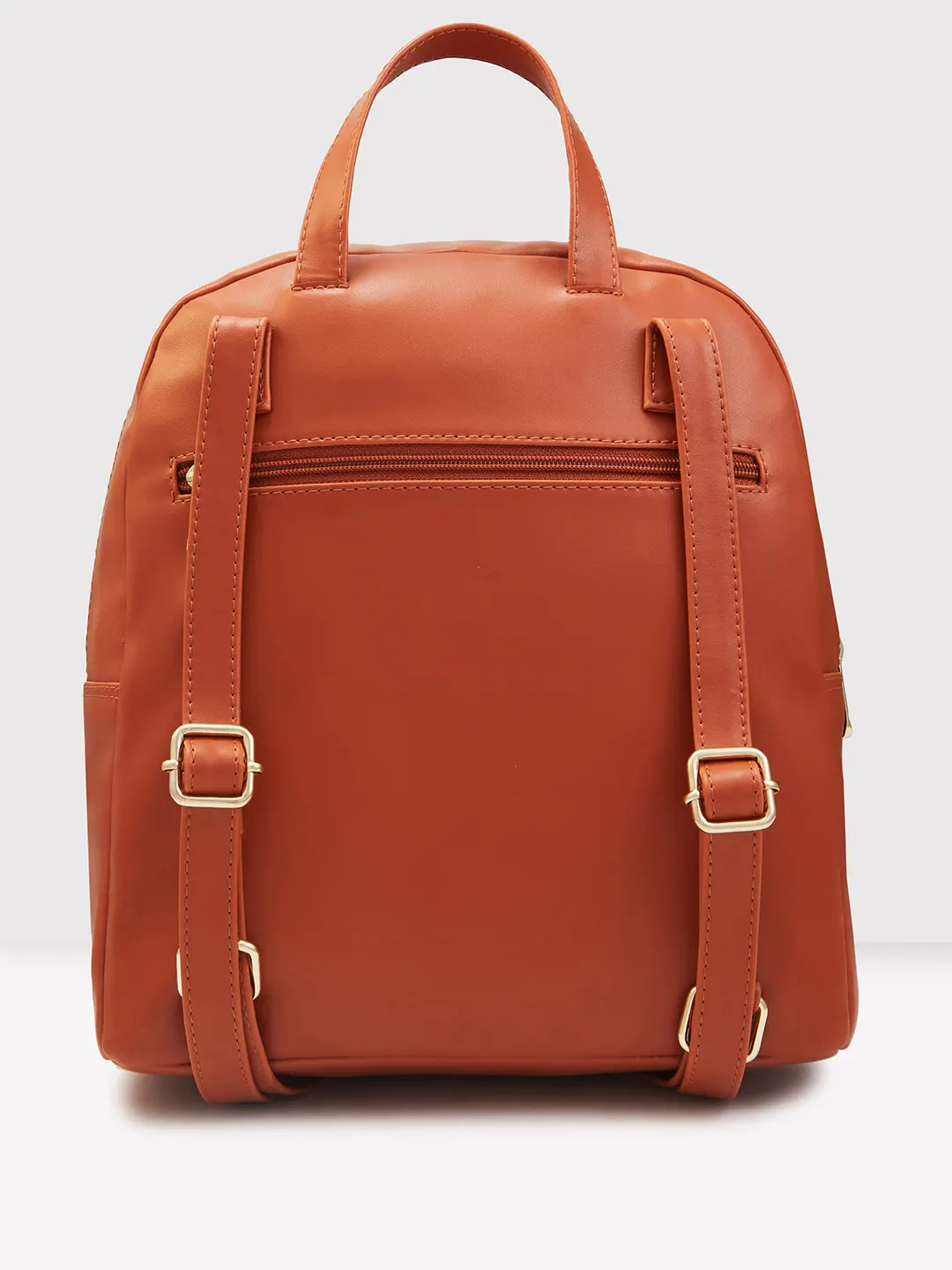 Caprese Zeta Quilted Large Tan Backpack - Image 4