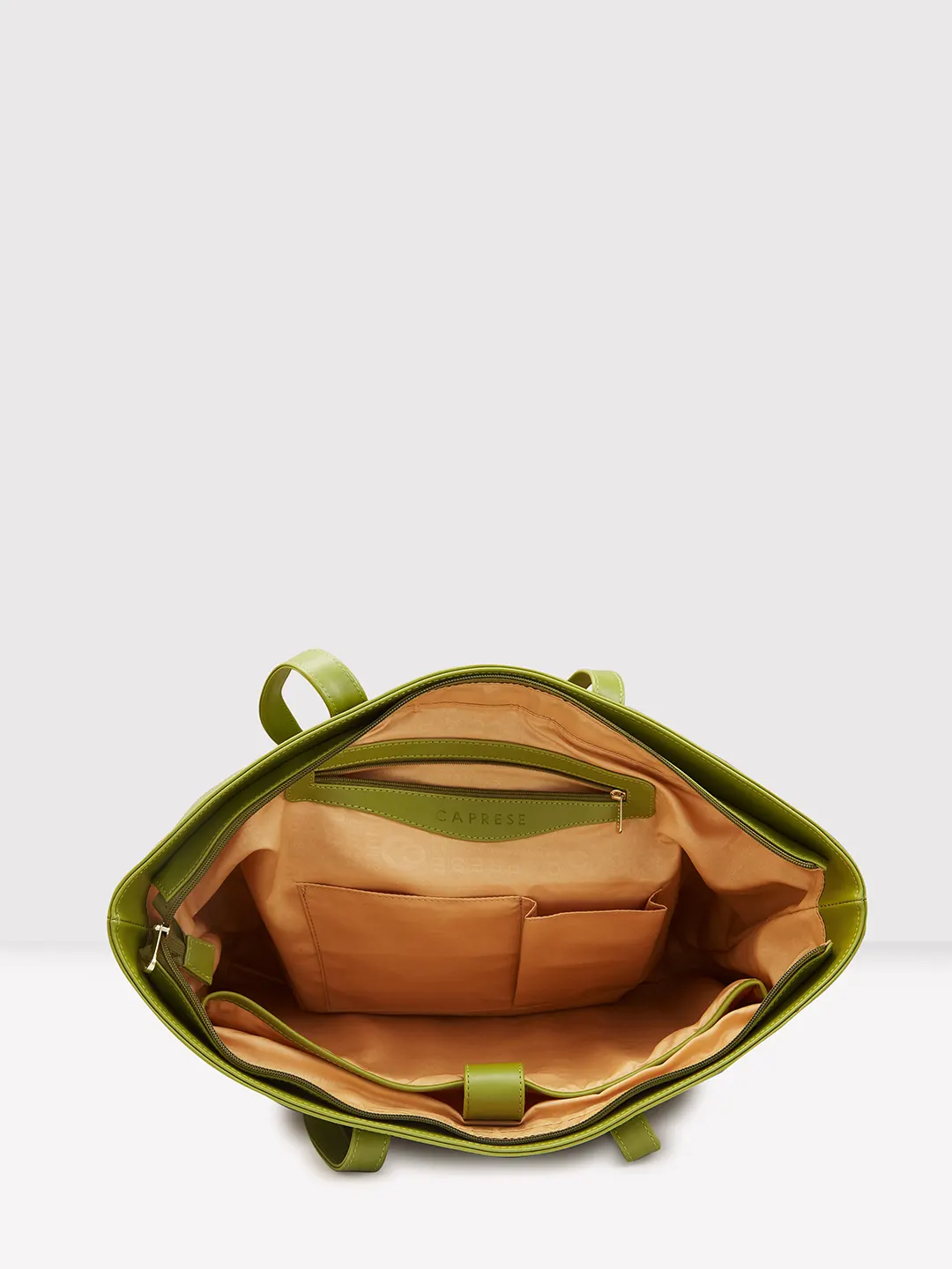 Caprese Zeta Large Olive Laptop Tote - Image 11