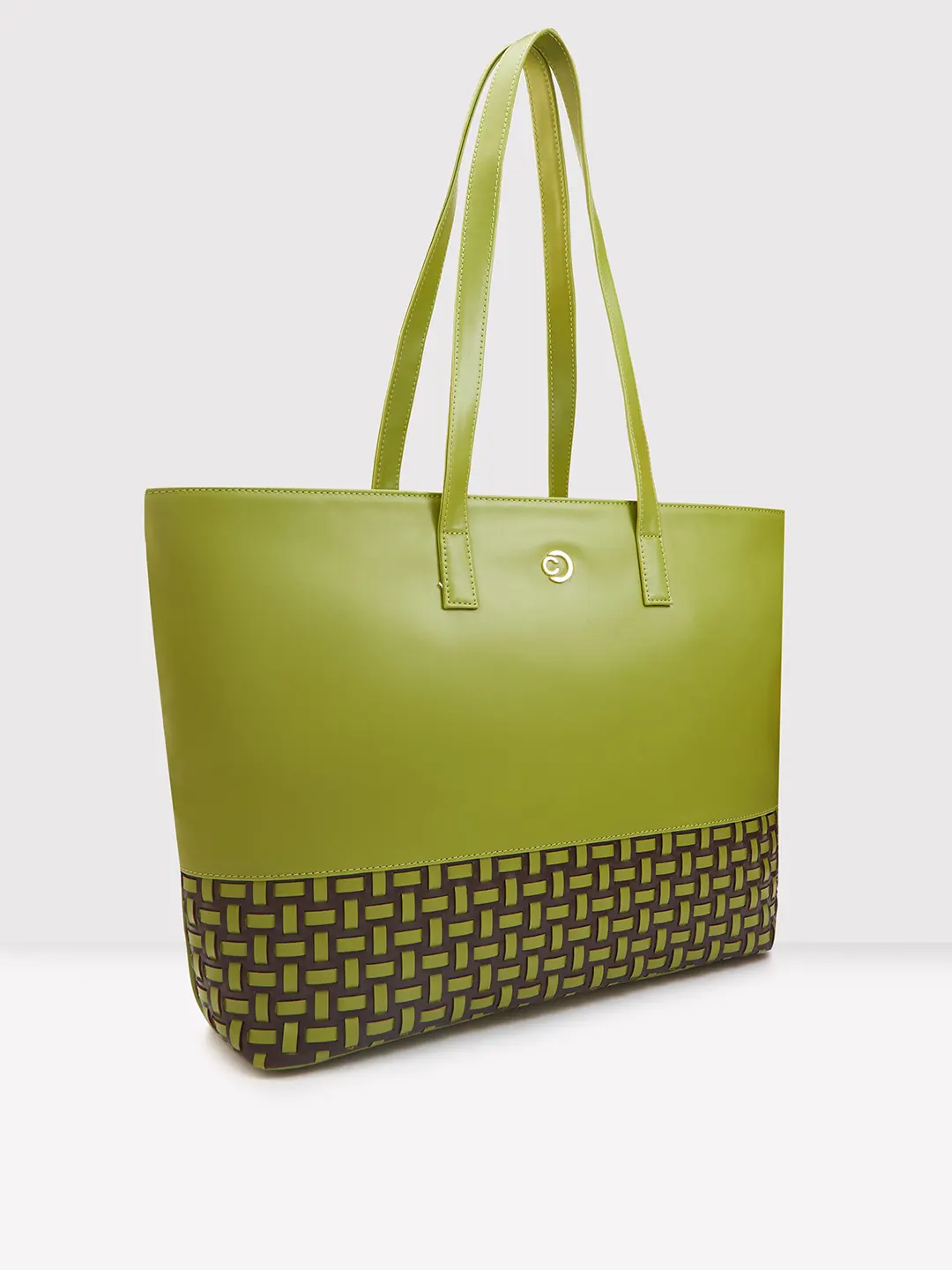 Caprese Zeta Large Olive Laptop Tote - Image 6