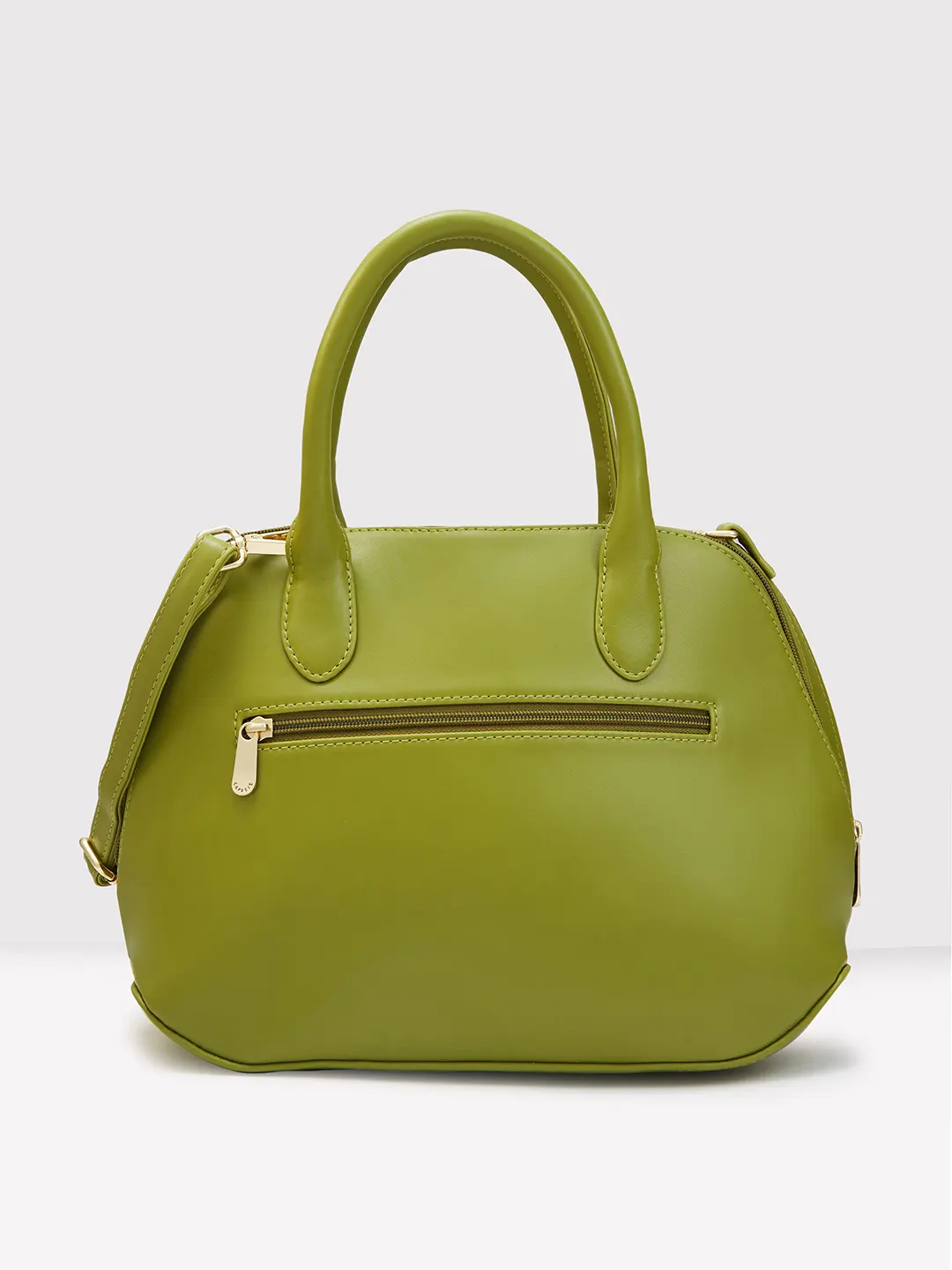 Caprese Zeta Medium Quilted Olive Satchel Bag - Image 9