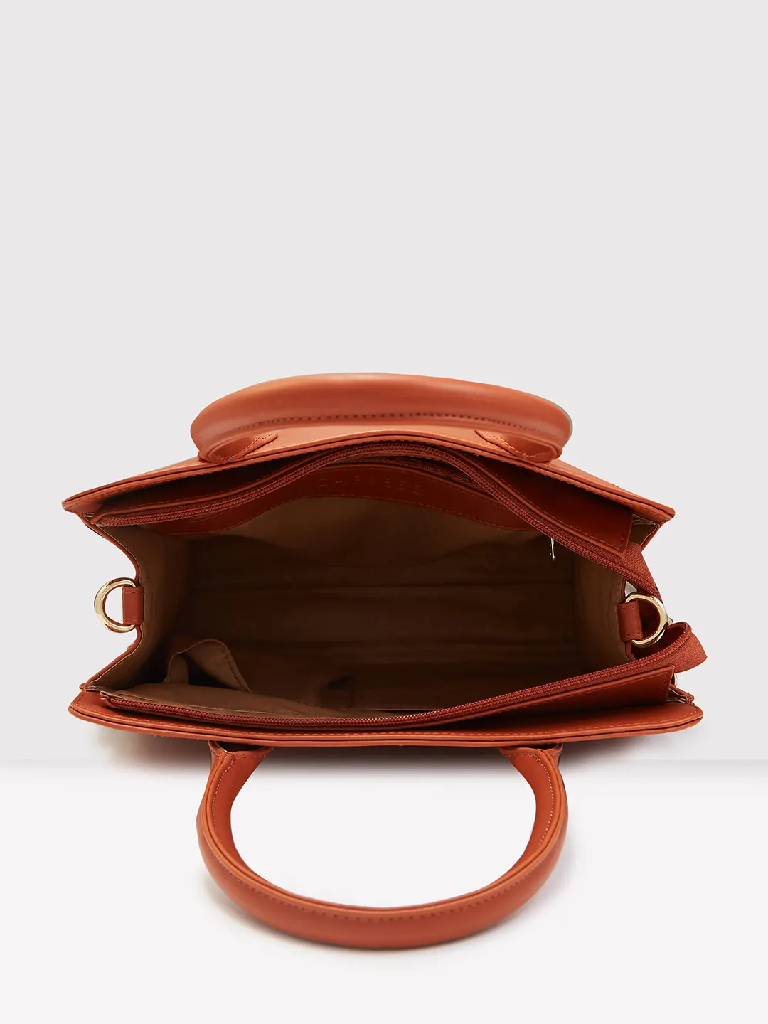 Caprese Zeta Medium Tan Tote Bag - Image 8