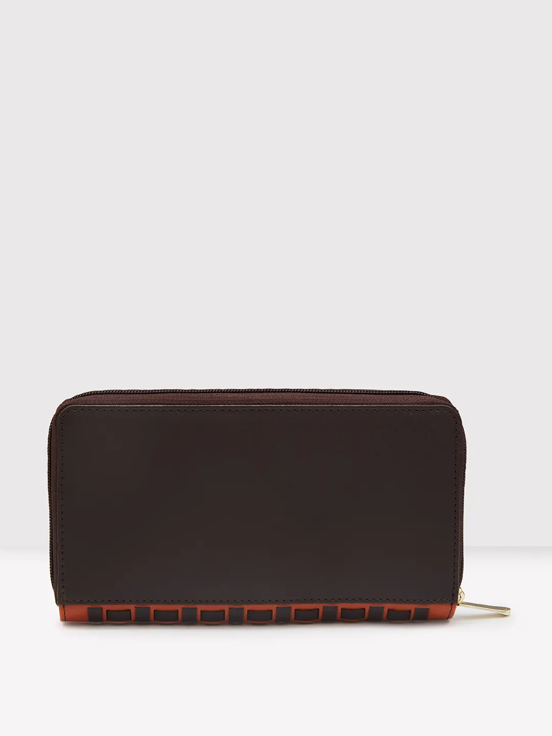 Caprese Zeta Quilted Large Chocolate Zip Around Wallet - Image 4