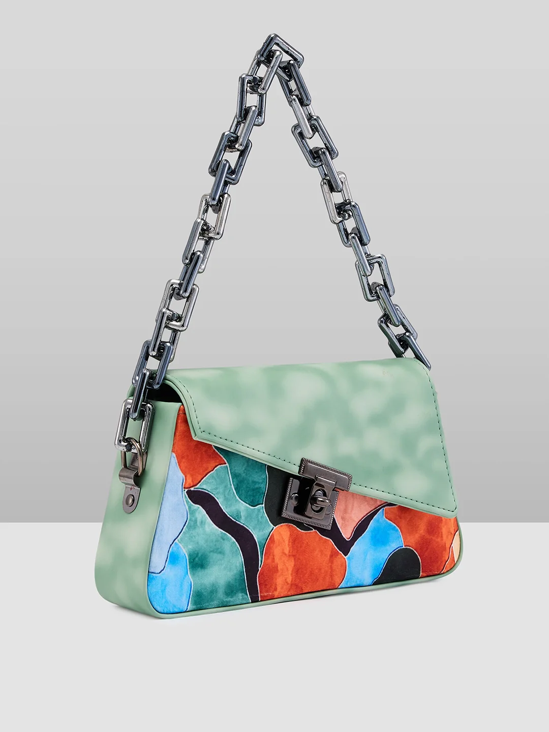 Caprese Ziko Medium Mint Sling Bag - Image 5