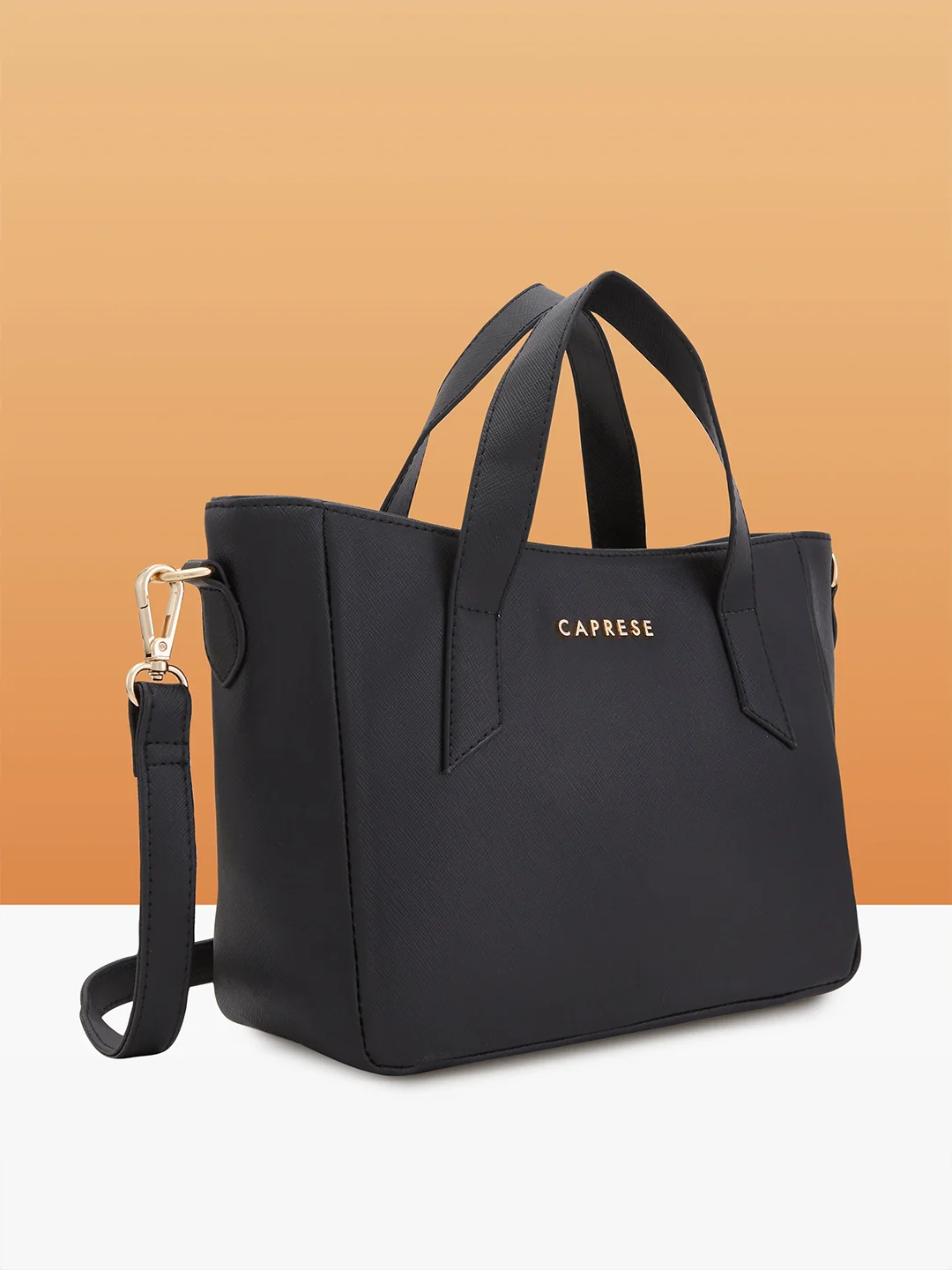 Caprese Ziri Small Black Satchel Bag - Image 2