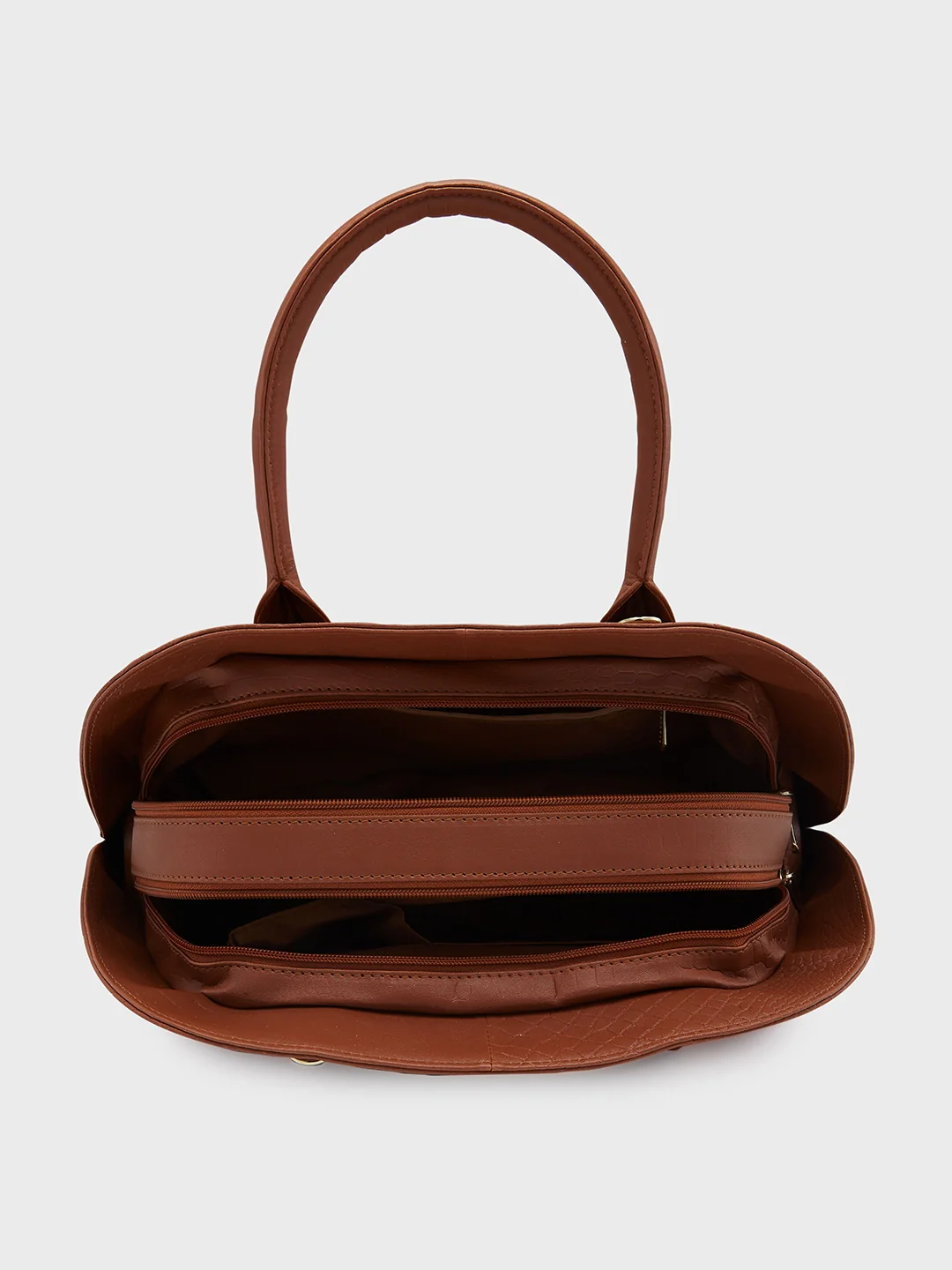 Caprese Zoia Medium Dark Brown Satchel Bag - Image 11