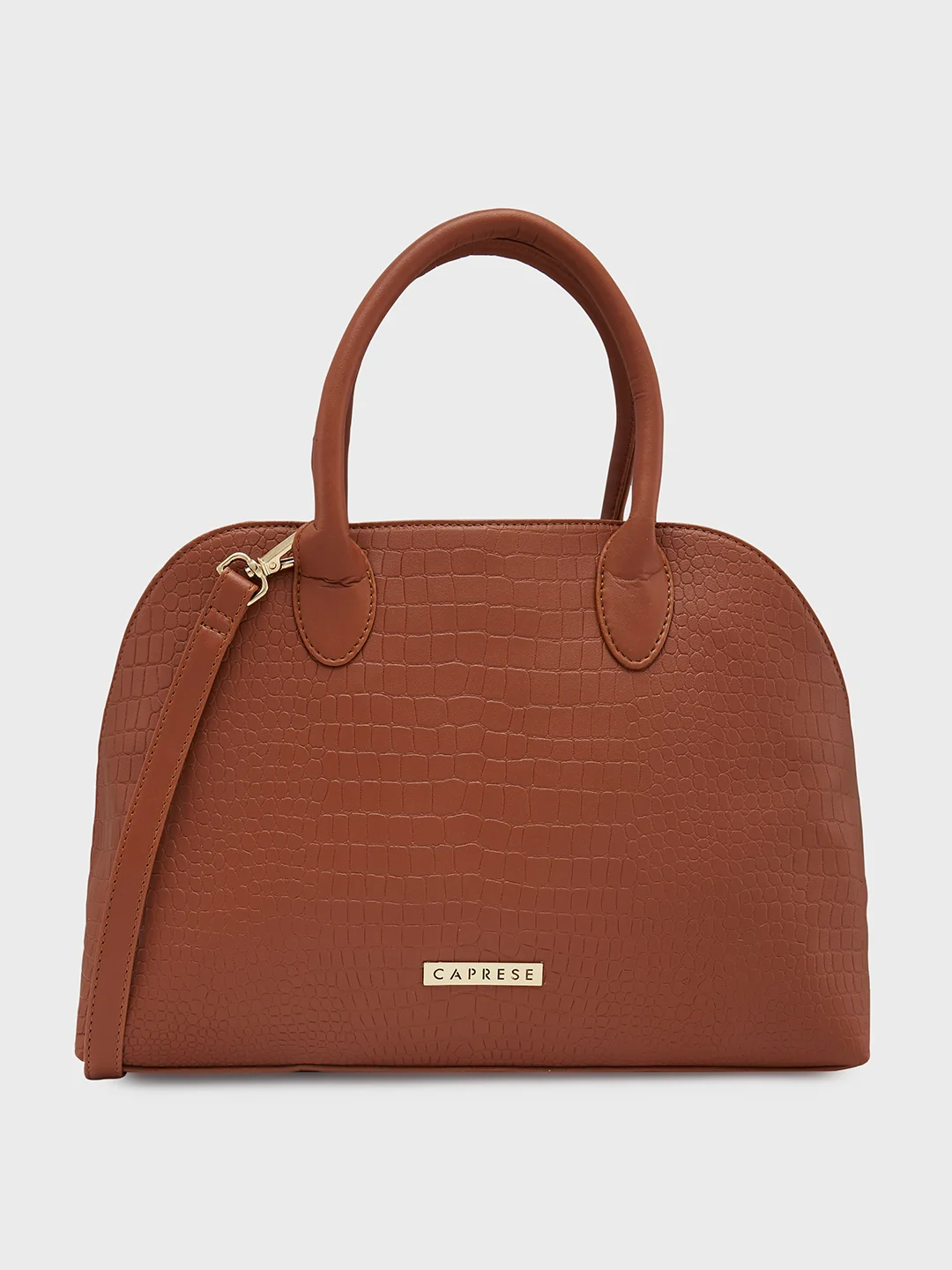 Caprese Zoia Medium Dark Brown Satchel Bag - Image 4