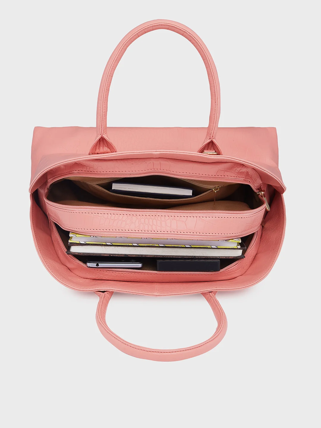 Caprese Zoia Medium Salmon Satchel Bag - Image 5