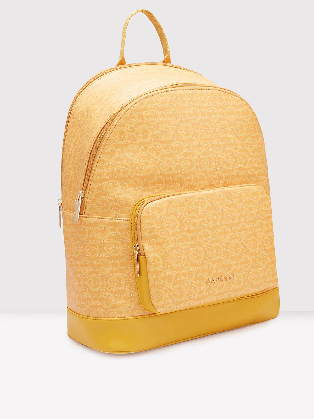 Caprese Cleo Large Yellow Laptop Backpack - Image 5