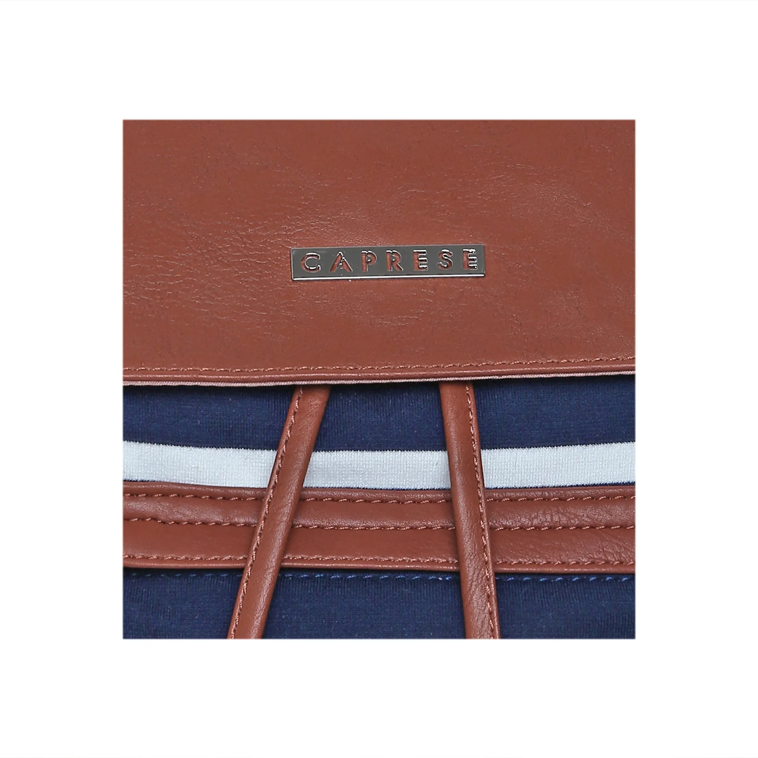 Caprese London Medium Navy Saddle Backpack - Image 6