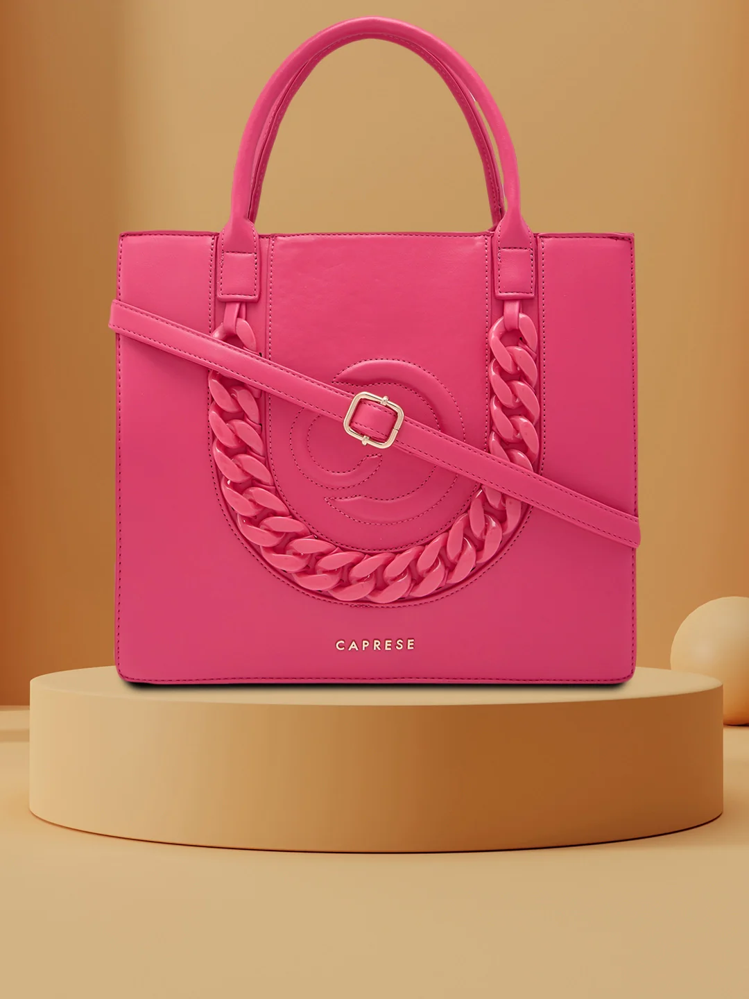 Caprese Roxana Medium Pink Tote Bag - Image 14
