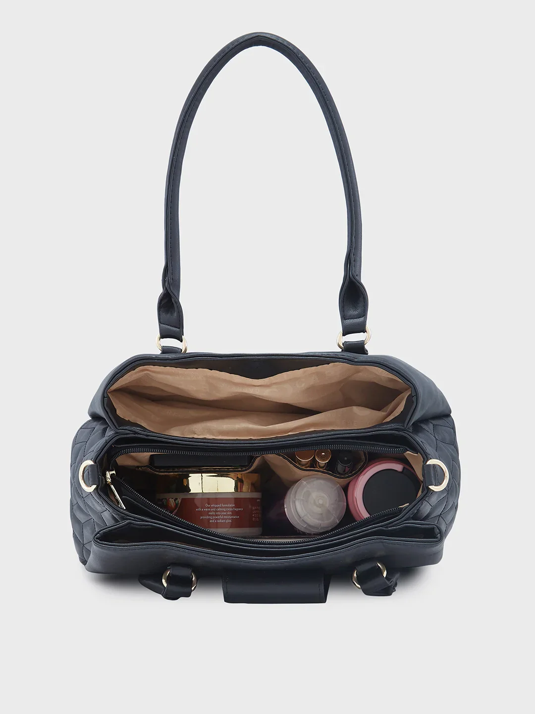 Caprese Sabrina Medium Black Satchel Bag - Image 8