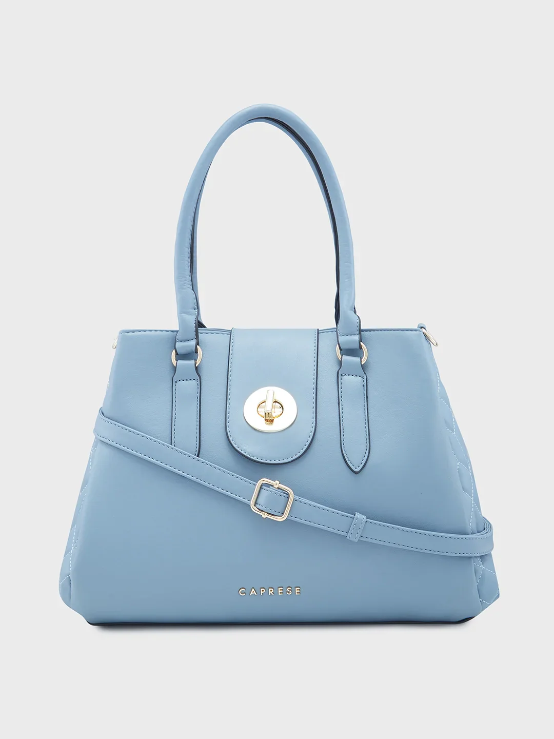 Caprese Sabrina Medium Powder Blue Satchel Bag - Image 14