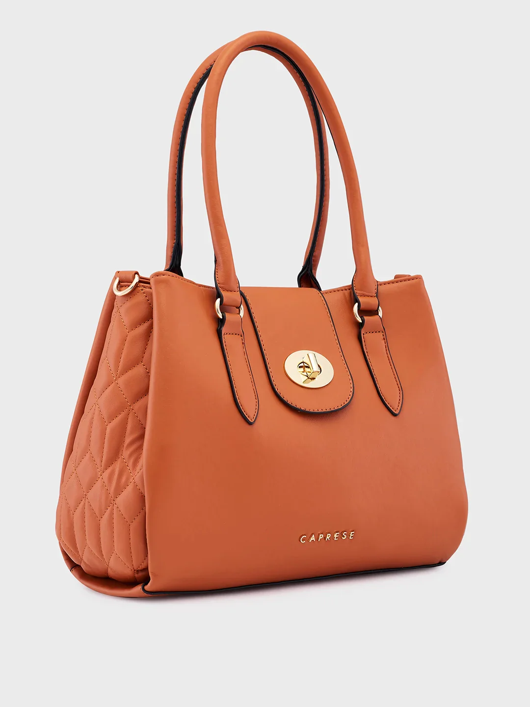 Caprese Sabrina Medium Tan Satchel Bag - Image 4