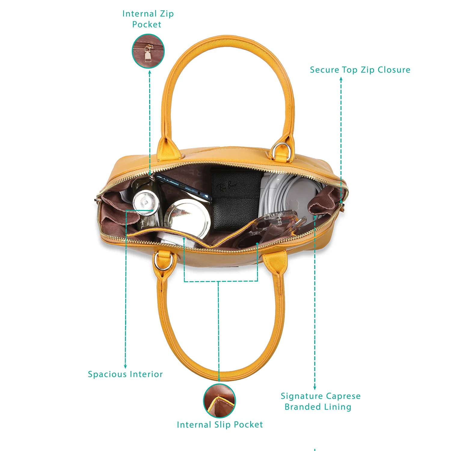 Caprese Toni Small Satchel Bag - Image 12